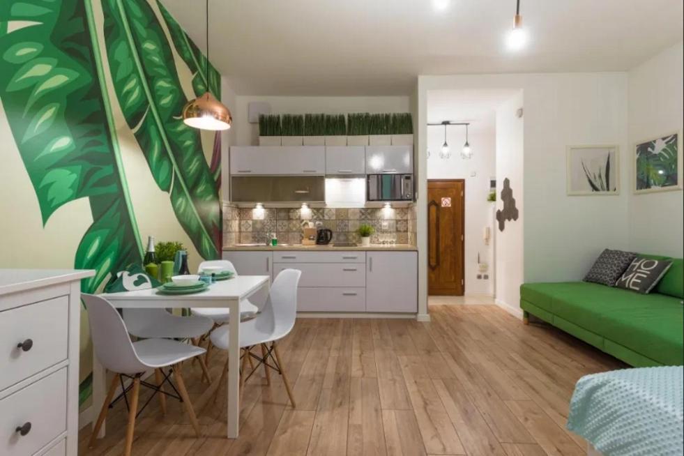 Cozy Modern Studio Green Apartment In Old Town Krakau Buitenkant foto